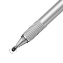 BASEUS ACPCL-0S Prémiový stylus 2v1 pro kapacitní displeje, stříbrný