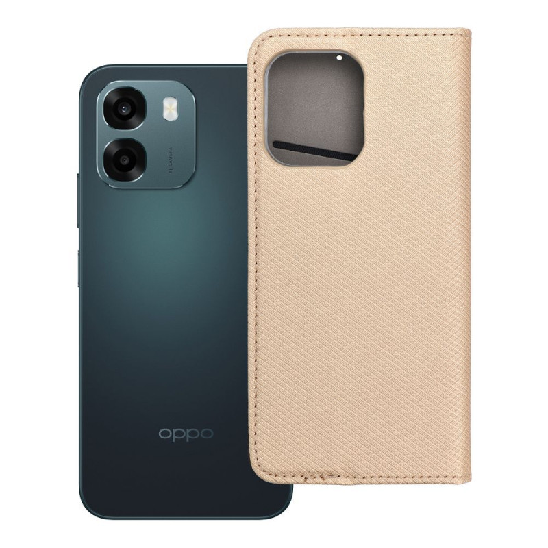 Pouzdro OPPO A6 pro Oppo A6 Smart Case Book - zlatá