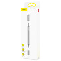 BASEUS ACPCL-0S Prémiový stylus 2v1 pro kapacitní displeje, stříbrný