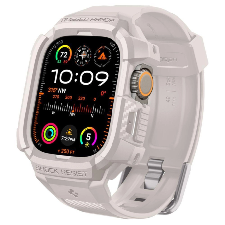 Pouzdro Spigen Rugged Armor Pro pro Apple Watch Ultra 1 / 2 (49 mm) - béžové