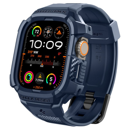 Pouzdro Spigen Rugged Armor Pro pro Apple Watch Ultra 1 / 2 (49 mm) - tmavě modré