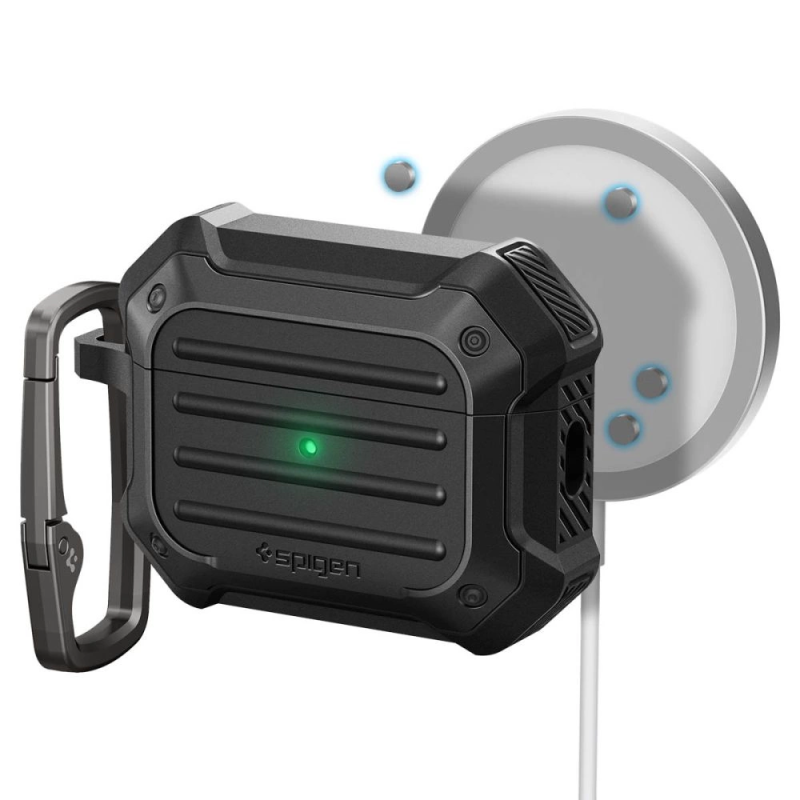Pouzdro Spigen Tough Armor MagSafe na Apple AirPods Pro 1 / 2 - černé