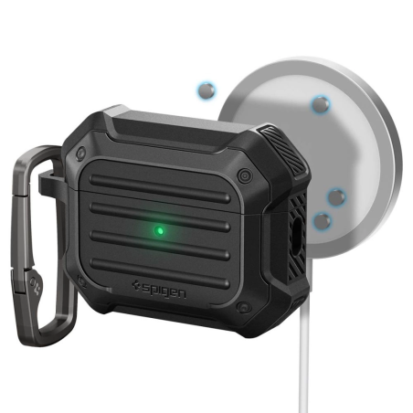 Pouzdro Spigen Tough Armor MagSafe na Apple AirPods Pro 1 / 2 - černé