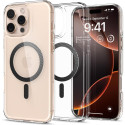 Pouzdro Spigen Ultra Hybrid Mag Carbon Fiber s MagSafe pro iPhone 16 Pro - tmavě šedé