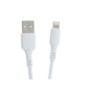 AG PREMIUM C276-3 Zesílený odolný kabel USB/Lightning 12W, délka 3m, bílá barva, bulk balení