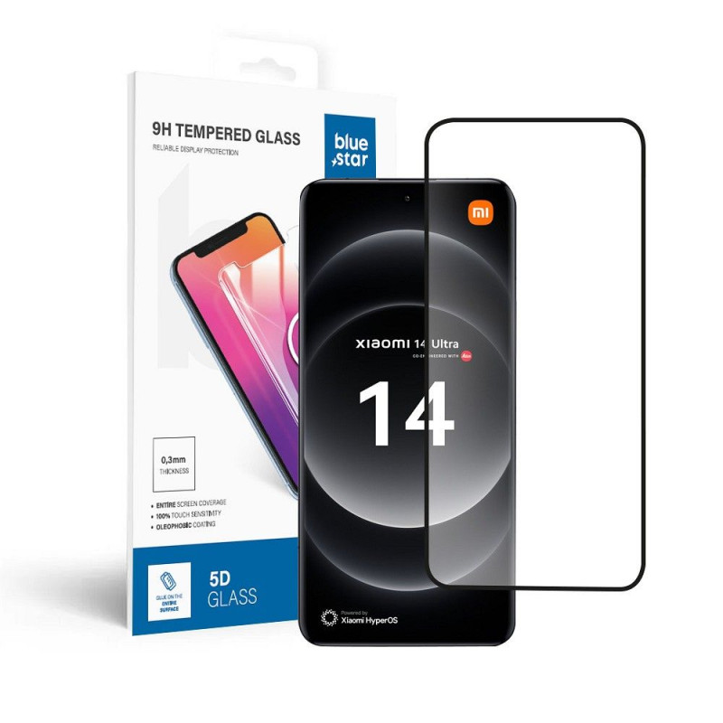 Ochranné sklo Blue Star XIAOMI 14 ULTRA 5D pro Xiaomi 14 Ultra - černé
