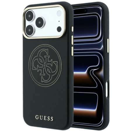 Pouzdro Guess MagSafe 4G Gold pro iPhone 17 Pro/18 Pro - černé