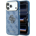 Kryt Guess 4G & Big Resin Logo pro iPhone 17 Pro / 18 Pro light blue