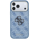 Kryt Guess 4G & Big Resin Logo pro iPhone 17 Pro / 18 Pro light blue
