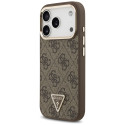 Kryt Guess 4G Triangle Logo MagSafe pro iPhone 17 Pro / 18 Pro - hněd