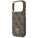 Kryt Guess 4G Triangle Logo MagSafe pro iPhone 17 Pro / 18 Pro - hněd