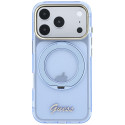 Kryt Guess IML RING STAND 360 iPhone 17 Pro/18 Pro - světle modrý