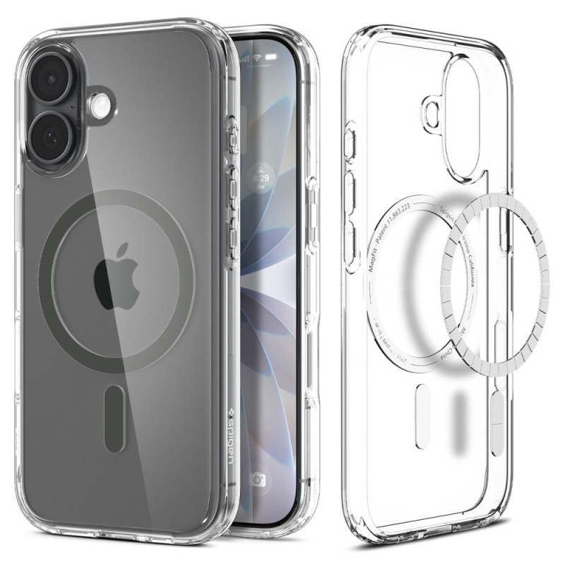 Pouzdro Spigen Ultra Hybrid Mag MagSafe pro iPhone 17 – Clear/Graphite