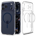 Pouzdro Spigen Ultra Hybrid Mag MagSafe pro iPhone 17 Pro – Clear/Deep Blue