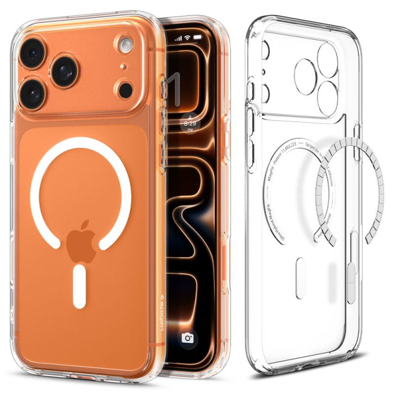 Pouzdro Spigen Ultra Hybrid Mag MagSafe pro iPhone 17 Pro – Clear/White