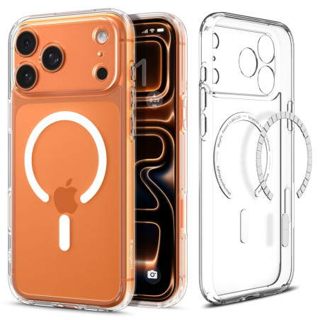 Pouzdro Spigen Ultra Hybrid Mag MagSafe pro iPhone 17 Pro – Clear/White