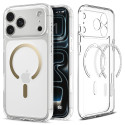 Pouzdro Spigen Ultra Hybrid Mag MagSafe pro iPhone 17 Pro Max – Clear/Gold