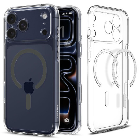 Pouzdro Spigen Ultra Hybrid Mag MagSafe pro iPhone 17 Pro Max – Clear/Graphite