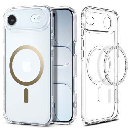 Pouzdro Spigen Ultra Hybrid Mag MagSafe pro iPhone Air – Clear/Gold