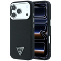 Kryt Guess Grained Triangle Logo iPhone 17 Pro / 18 Pro - černý