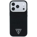 Kryt Guess Grained Triangle Logo iPhone 17 Pro / 18 Pro - černý