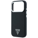 Kryt Guess Grained Triangle Logo iPhone 17 Pro / 18 Pro - černý