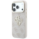 Kryt Guess 4G & BIG STRASS LOGO iPhone 17 Pro / 18 Pro - růžová