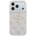 Kryt Guess 4G & BIG STRASS LOGO iPhone 17 Pro / 18 Pro - růžová