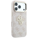 Kryt Guess 4G & BIG STRASS LOGO iPhone 17 Pro / 18 Pro - růžová