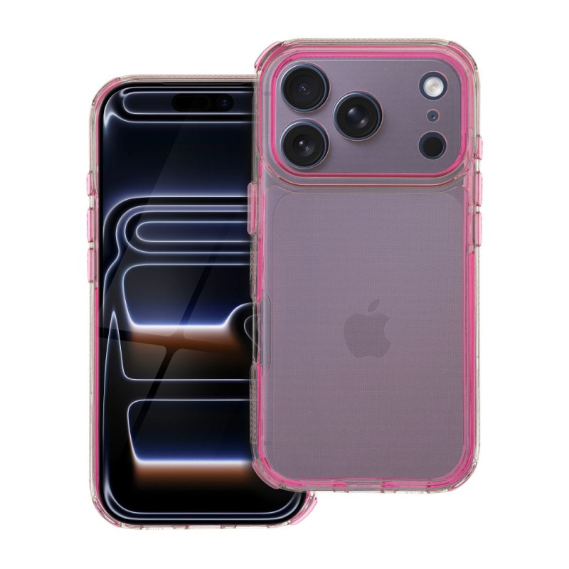 Kryt MATRIX CLEAR pro iPhone 17 PRO / 18 PRO - pudrově růžová