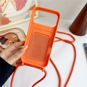 Pouzdro Silicone Case s kapsou iPhone 17 Pro/18 Pro - oranžové