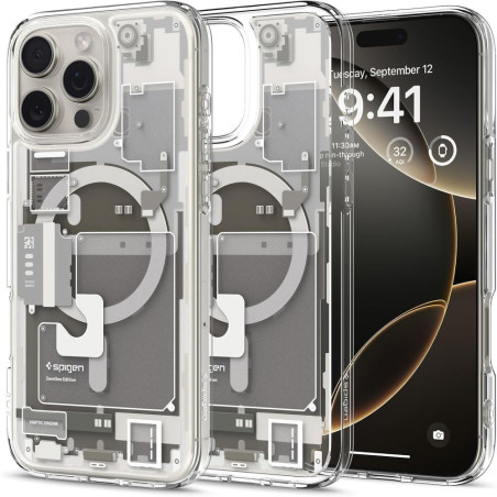 Pouzdro Spigen Ultra Hybrid Mag Zero One s MagSafe pro iPhone 16 Pro - titanové