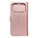 MEZZO BOOK flip pouzdro iPhone 17 Pro – růžově zlatá