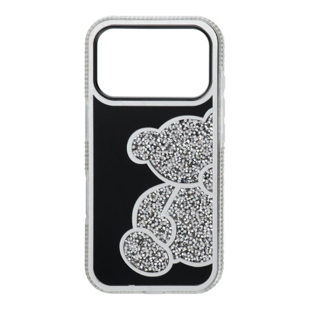 Kryt TEDDY BEAR pro iPhone 17 Pro / 18 Pro stříbrný