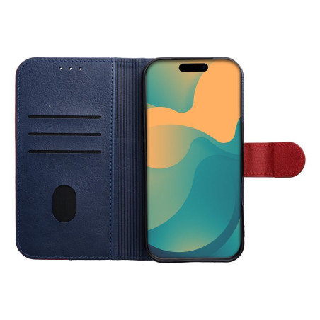 Kryt SPLIT BOOK pro iPhone 17 Pro/18 Pro - tmavě modrá a červená