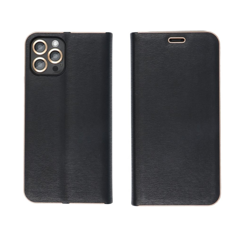 Flip case LUNA BOOK GOLD pro iPhone 17 PRO / 18 PRO - černá