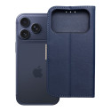 Pouzdro Flip Split Book iPhone 17 Pro - tmavě modrá / krémová