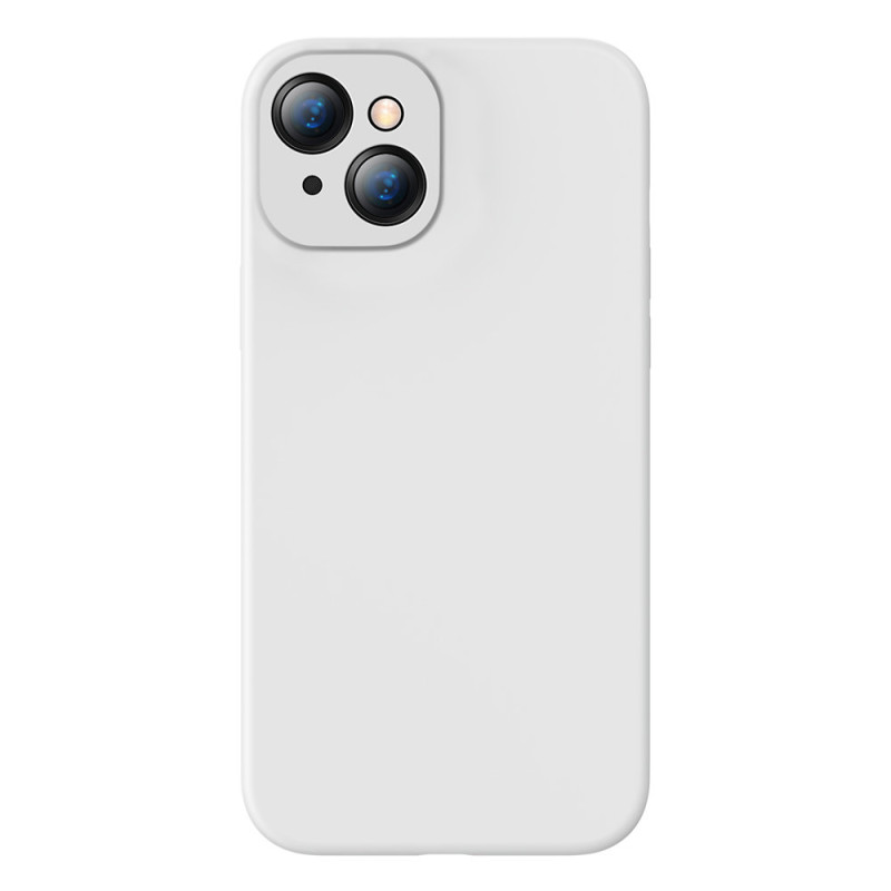 BASEUS ARYT000302 Liquid Gel Case Prémiový silikonový kryt pro iPhone 13, bílý