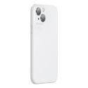 BASEUS ARYT000302 Liquid Gel Case Prémiový silikonový kryt pro iPhone 13, bílý