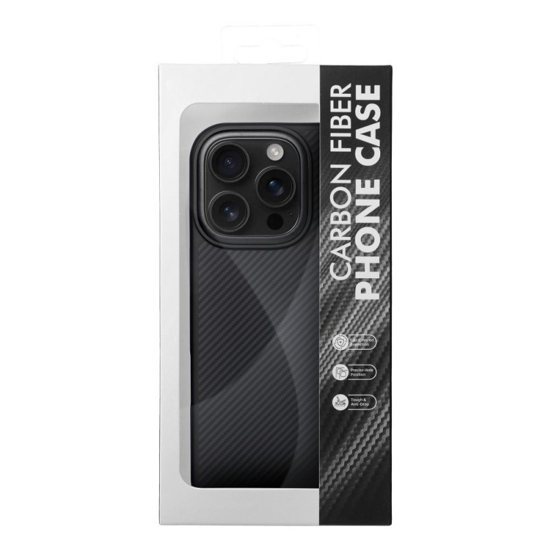 Kryt Case CARBON ELITE MAG COVER pro iPhone 17 Pro / 18 Pro - černý