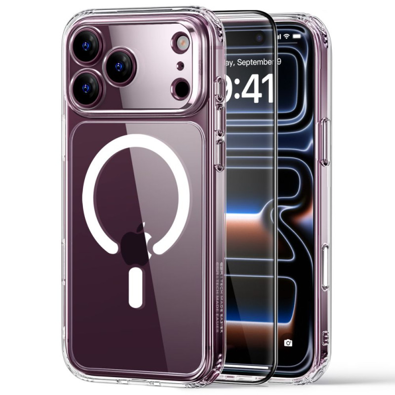 Ochranné sklo ESR CLASSIC HYBRID MAGSAFE & TEMPERED GLASS pro iPhone 17 Pro Max / 18 Pro Max - transparentní