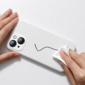 BASEUS ARYT000302 Liquid Gel Case Prémiový silikonový kryt pro iPhone 13, bílý