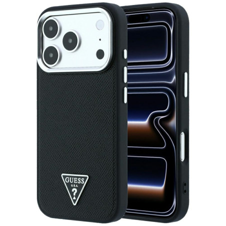 Kryt Guess Grained Triangle MagSafe iPhone 17/18 Pro Max - black