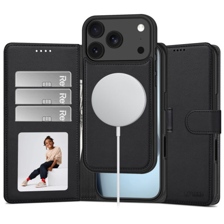 Kryt Tech-Protect Wallet MagSafe pro iPhone 17 Pro Max / 18 Pro Max - matná černá