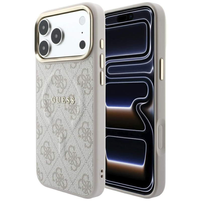 Kryt Guess EMBOSSED 4G Classic pro iPhone 17 Pro Max / 18 Pro Max - růžová