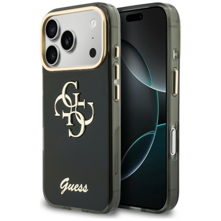 Kryt Guess IML 4G Script Metal Case pro iPhone 17/18 Pro Max - black