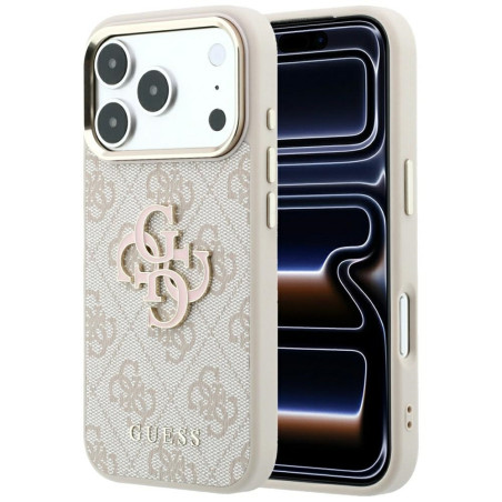 Kryt Guess 4G & BIG Resin Logo Case iPhone 17/18 Pro Max - růžová