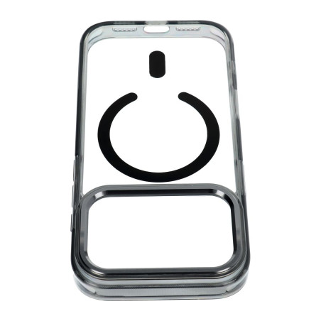 Kryt FRAME CLEAR HYBRID MAG COVER iPhone 17 Pro Max černá