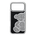 Kryt TEDDY BEAR pro iPhone 17/18 Pro Max - stříbrná