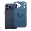 Pouzdro SILICONE RING pro iPhone 18/17 Pro Max - tmavě modré